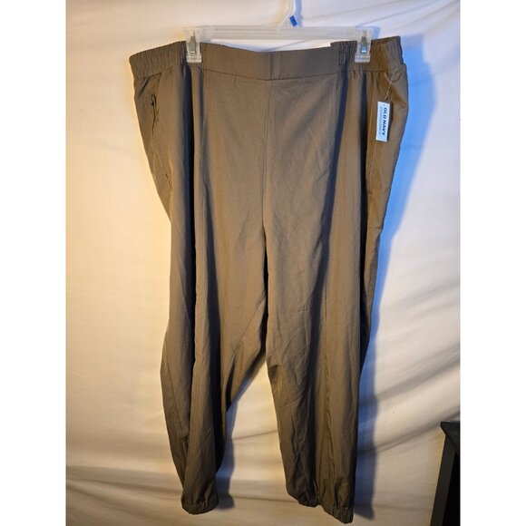 Nwt New Womens Plus Size 3X Old Navy Joggers Workout Pants Tan Stretch Quick Dry - Picture 1 of 2